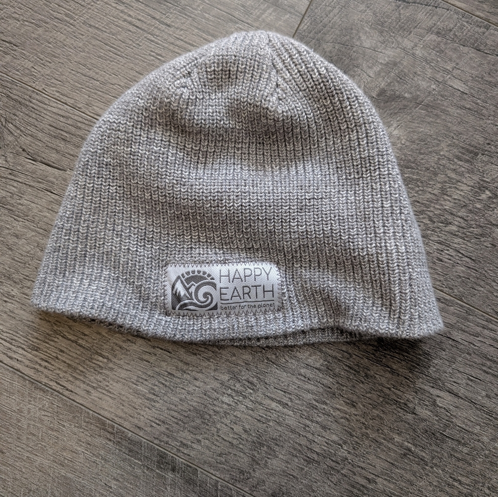 Happy Earth Gray Beanie